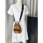 MCM Backpack/Sling Bag Brown Visetos Coated Canvas With Leather And Black Hardware #RESE-1 - Image 28