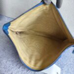 MCM Clutch Blue Leather with Silver Hardware #REYU-1 - Image 11