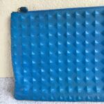 MCM Clutch Blue Leather with Silver Hardware #REYU-1 - Image 2