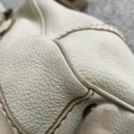 Tods Tote White Calf Leather with Black Hardware #OORU-12 - Image 15