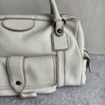Tods Tote White Calf Leather with Black Hardware #OORU-12 - Image 4