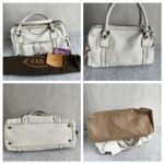 Tods Tote White Calf Leather with Black Hardware #OORU-12 - Image 2