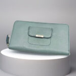 Tods Wallet Blue Leather with Silver Hardware #RERL-5