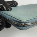 Tods Wallet Blue Leather with Silver Hardware #RERL-5 - Image 12