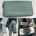 Tods Wallet Blue Leather with Silver Hardware #RERL-5 - Image 10