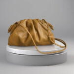 Bottega Veneta Mini Pouch Clutch/Crossbody Bag Brown Leather with Gold Hardware #RLUS-1