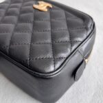 Chanel CC Vanity Case Black Calf Leather with Gold Hardware #RLKK-2 - Image 15