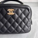 Chanel CC Vanity Case Black Calf Leather with Gold Hardware #RLKK-2 - Image 4