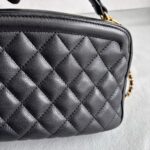 Chanel CC Vanity Case Black Calf Leather with Gold Hardware #RLKK-2 - Image 6