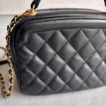 Chanel CC Vanity Case Black Calf Leather with Gold Hardware #RLKK-2 - Image 5