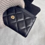 Chanel Card Holder Navy Blue Grained Calfskin with Silver Hardware #RLCR-5 - Image 11