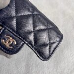 Chanel Card Holder Navy Blue Grained Calfskin with Silver Hardware #RLCR-5 - Image 5