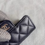 Chanel Card Holder Navy Blue Grained Calfskin with Silver Hardware #RLCR-5 - Image 6