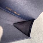 Chanel Card Holder Navy Blue Grained Calfskin with Silver Hardware #RLCR-5 - Image 17