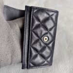 Chanel Card Holder Navy Blue Grained Calfskin with Silver Hardware #RLCR-5 - Image 14