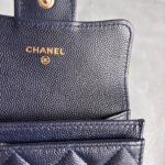 Chanel Card Holder Navy Blue Grained Calfskin with Silver Hardware #RLCR-5 - Image 13