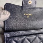 Chanel Card Holder Navy Blue Grained Calfskin with Silver Hardware #RLCR-5 - Image 12