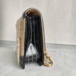 Chanel Vintage Flap Black/beige Calfskin with Patent Leather and Gold Hardware #RECE-3 - Image 8