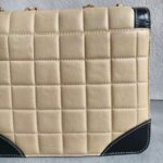 Chanel Vintage Flap Black/beige Calfskin with Patent Leather and Gold Hardware #RECE-3 - Image 5