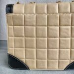 Chanel Vintage Flap Black/beige Calfskin with Patent Leather and Gold Hardware #RECE-3 - Image 6