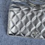 Chanel WOC Wallet On Chain Metallic Silver Lambskin with Silver Hardware #RLKO-2 - Image 3