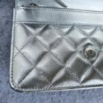 Chanel WOC Wallet On Chain Metallic Silver Lambskin with Silver Hardware #RLKO-2 - Image 18