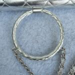 Chanel WOC Wallet On Chain Metallic Silver Lambskin with Silver Hardware #RLKO-2 - Image 14