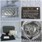 Chanel WOC Wallet On Chain Metallic Silver Lambskin with Silver Hardware #RLKO-2 - Image 21