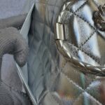 Chanel WOC Wallet On Chain Metallic Silver Lambskin with Silver Hardware #RLKO-2 - Image 22