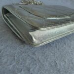 Chanel WOC Wallet On Chain Metallic Silver Lambskin with Silver Hardware #RLKO-2 - Image 11