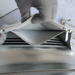 Chanel WOC Wallet On Chain Metallic Silver Lambskin with Silver Hardware #RLKO-2 - Image 24