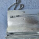 Chanel WOC Wallet On Chain Metallic Silver Lambskin with Silver Hardware #RLKO-2 - Image 16
