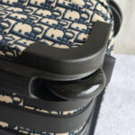 Dior Travel Suitcase Medium Grey/Black Oblique Jacquard Canvas with Leather and Black Hardware #RLLT-6 - Image 21