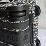 Dior Travel Suitcase Medium Grey/Black Oblique Jacquard Canvas with Leather and Black Hardware #RLLT-6 - Image 23