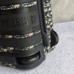 Dior Travel Suitcase Medium Grey/Black Oblique Jacquard Canvas with Leather and Black Hardware #RLLT-6 - Image 24