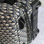 Dior Travel Suitcase Medium Grey/Black Oblique Jacquard Canvas with Leather and Black Hardware #RLLT-6 - Image 19