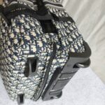 Dior Travel Suitcase Medium Grey/Black Oblique Jacquard Canvas with Leather and Black Hardware #RLLT-6 - Image 16