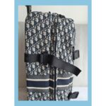 Dior Travel Suitcase Medium Grey/Black Oblique Jacquard Canvas with Leather and Black Hardware #RLLT-6 - Image 8