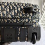 Dior Travel Suitcase Medium Grey/Black Oblique Jacquard Canvas with Leather and Black Hardware #RLLT-6 - Image 18