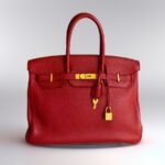 Hermes Birkin 35cm Red Clemence Leather with Gold Plated Hardware #RLUK-1