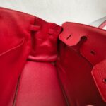 Hermes Birkin 35cm Red Clemence Leather with Gold Plated Hardware #RLUK-1 - Image 37
