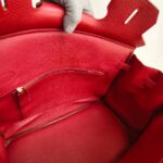 Hermes Birkin 35cm Red Clemence Leather with Gold Plated Hardware #RLUK-1 - Image 43