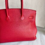 Hermes Birkin 35cm Red Clemence Leather with Gold Plated Hardware #RLUK-1 - Image 7