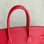 Hermes Birkin 35cm Red Clemence Leather with Gold Plated Hardware #RLUK-1 - Image 23