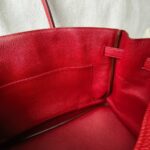 Hermes Birkin 35cm Red Clemence Leather with Gold Plated Hardware #RLUK-1 - Image 40