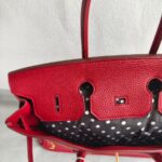 Hermes Birkin 35cm Red Clemence Leather with Gold Plated Hardware #RLUK-1 - Image 31