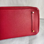 Hermes Birkin 35cm Red Clemence Leather with Gold Plated Hardware #RLUK-1 - Image 13