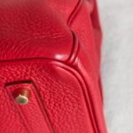 Hermes Birkin 35cm Red Clemence Leather with Gold Plated Hardware #RLUK-1 - Image 16