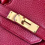 Hermes Birkin 35cm Red Clemence Leather with Gold Plated Hardware #RLUK-1 - Image 21