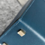 Hermes Cinhetic 18 Deep Blue Veau Madame with Palladium/Gold Plated Hardware #RERC-4 - Image 10